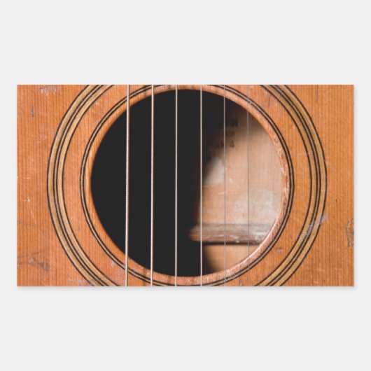 Gitarre Rechteckiger Aufkleber (Vorderseite)