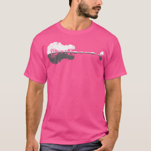Gitarre reflektiert in Wasserwald Bäume Schattengu T-Shirt