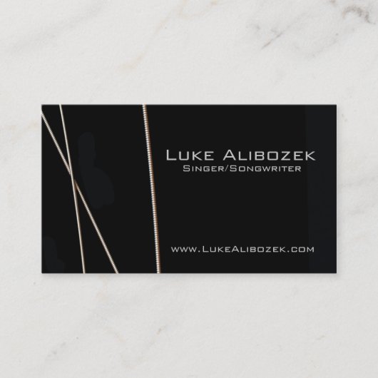 Gitarre reiht Musiker-Karte auf Visitenkarte (Vorderseite)