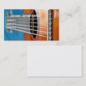 Gitarre reiht Nahaufnahme auf Visitenkarte (Vorne/Hinten)