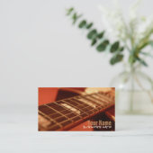 Gitarre reiht Visitenkarten auf Visitenkarte (Stehend Vorderseite)