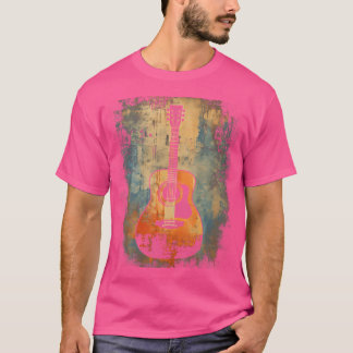 Gitarre Retro erschüttert Acoustic Gitarre Grafik T-Shirt