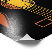 Gitarre Retro Fotodruck (Ecke)