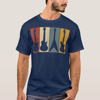 Gitarre Retro Gitarrist Vintag T-Shirt