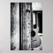 Gitarre Retro Poster (Vorne)