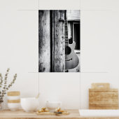 Gitarre Retro Poster (Küche)