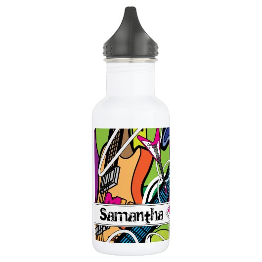 Gitarre Rock Music Star Grunge 32. oz. Edelstahlflasche (Links)