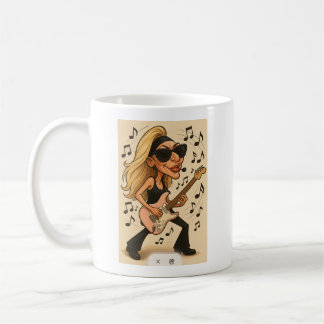 Gitarre Rockin Wild Woman Kaffeetasse