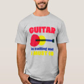 Gitarre ruft das Funny Guitar Shirt für Männer an (Vorderseite)