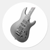 Gitarre Runder Aufkleber (Vorderseite)