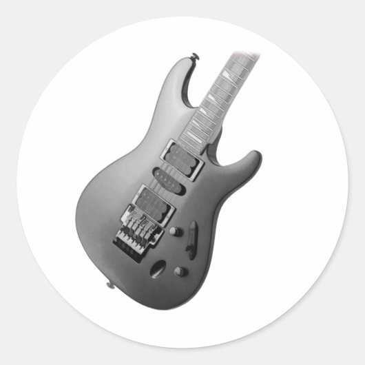 Gitarre Runder Aufkleber (Vorderseite)