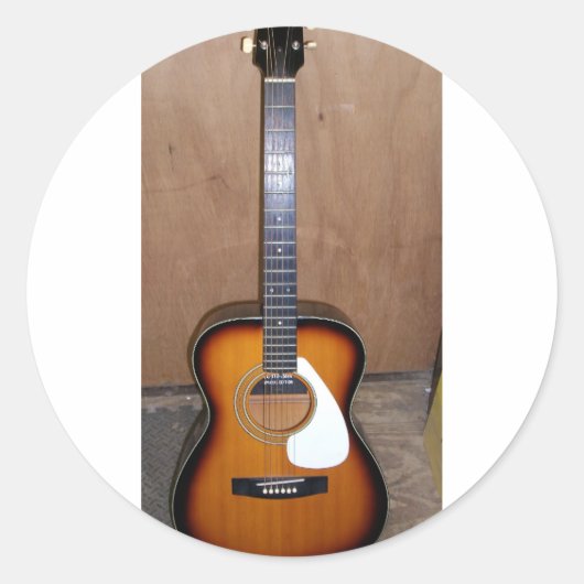 Gitarre Runder Aufkleber (Vorderseite)