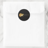 Gitarre Runder Aufkleber (Tasche)