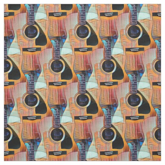 Gitarre rustikal akustisch stoff (Muster)