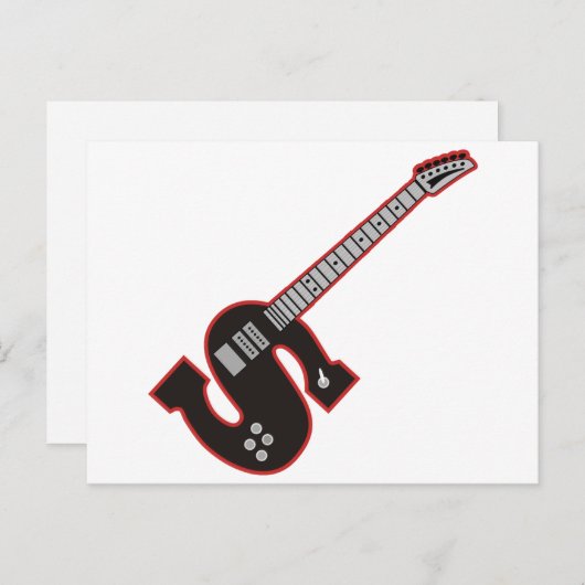 Gitarre S Postkarte (Vorne/Hinten)