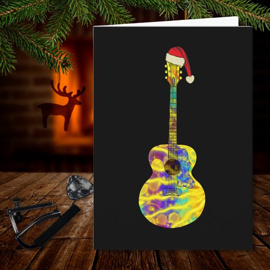 Gitarre Santa Colorful Karte