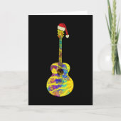 Gitarre Santa Colorful Karte (Vorderseite)