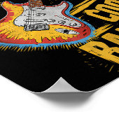 Gitarre Shirt für Großvater Funny Vater Gitarre Ge Poster (Ecke)