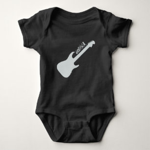 Gitarre-Silhouette Baby Strampler