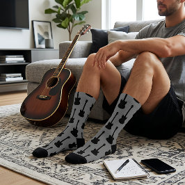Gitarre-Silhouette-Muster Socken