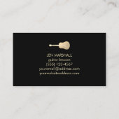 Gitarre Silhouette über Imitate irisierende Wirkun Visitenkarte (Rückseite)