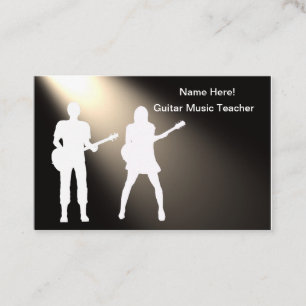 Gitarre Siluhette für Standard Matte Business Card Visitenkarte