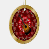 Gitarre ~ Silver ~ Red~ Gold ~ Weihnachten ~ Keramik Ornament (Rechts)