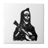 Gitarre Skeleton Serenade Keramik Tile Fliese (Vorderseite)