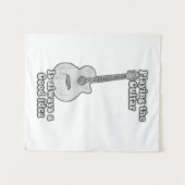 Gitarre spielen ist immer eine gute Idee. B & W Wandteppich (Vorderseite (Horizontal))