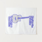 Gitarre spielen ist immer eine gute Idee. Blau Wandteppich (Vorderseite (Horizontal))