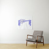 Gitarre spielen ist immer eine gute Idee. Blau Wandteppich (Beispiel (Horizontal))