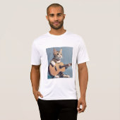 Gitarre spielen, Katzenliebhaber T - Shirt (Vorne ganz)