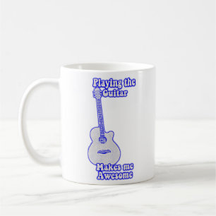 Gitarre spielen macht mich großartig. vintage blau kaffeetasse