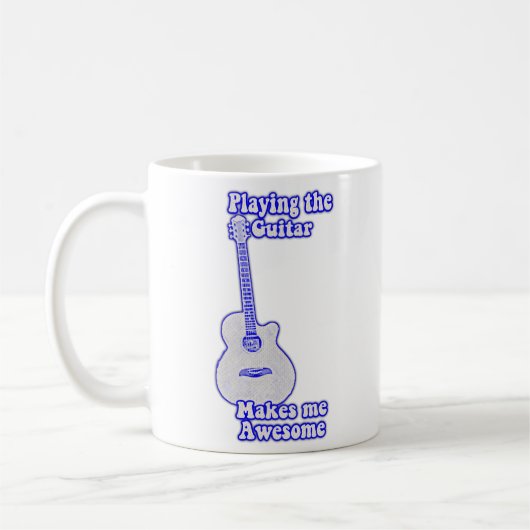 Gitarre spielen macht mich phantastisch. Vintag bl Kaffeetasse (Links)