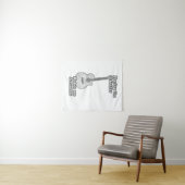 Gitarre spielen macht mich phantastisch. wandteppich (Beispiel (Horizontal))