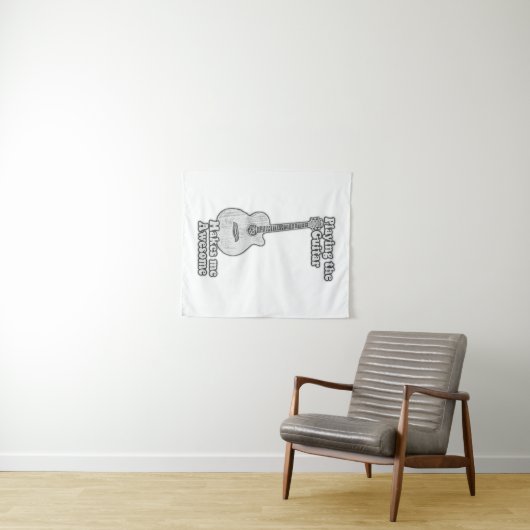 Gitarre spielen macht mich phantastisch. wandteppich (Beispiel (Horizontal))