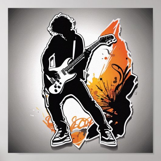 Gitarre spielen poster (Vorne)