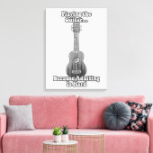 Gitarre spielen, weil Ehebruch schwer ist. B & W Leinwanddruck (Insitu (Wohnzimmer))