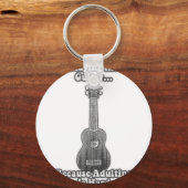 Gitarre spielen, weil Ehebruch schwer ist. B & W Schlüsselanhänger (Vorderseite)