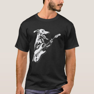 Gitarre spielender Hund - Windhund Vater Mutter T-Shirt