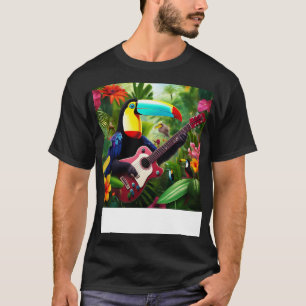 Gitarre spielender Tukane-Vogel T-Shirt