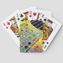 Gitarre Streichmusik Senf bunt Vintag