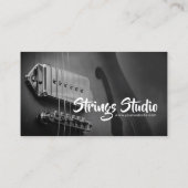 Gitarre Strings Studio GrauAZ Visitenkarte (Rückseite)