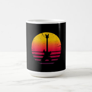 Gitarre Sunset Electric Rock Music Lover Instrumen Kaffeetasse