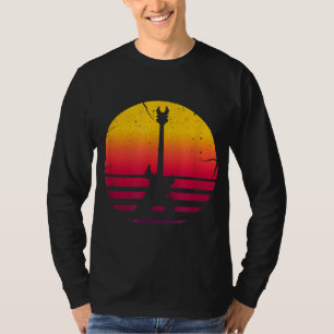 Gitarre Sunset Electric Rock Music Lover Instrumen T-Shirt