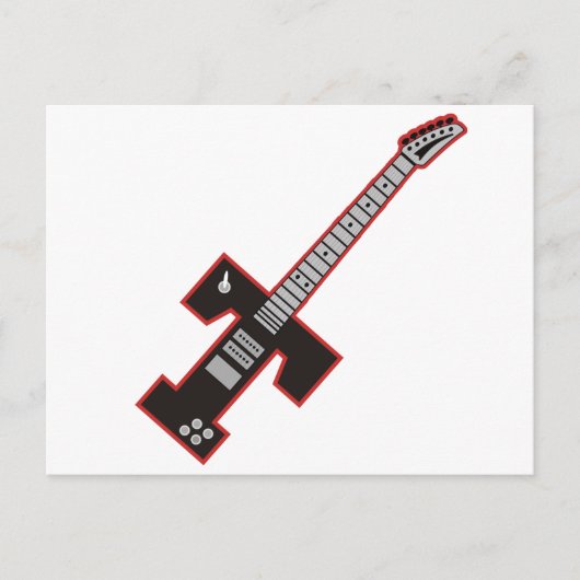 Gitarre T Postkarte (Vorderseite)