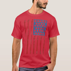 Gitarre T US Flag Rock Guitar 1444 T-Shirt