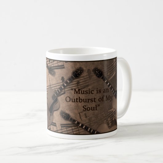Gitarre-Tasse Kaffeetasse (VorderseiteRechts)