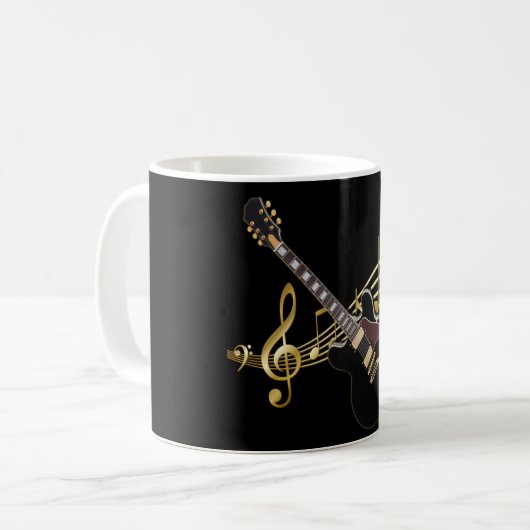 Gitarre-Tasse Kaffeetasse (Vorderseite Links)