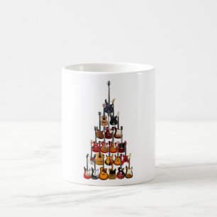 Gitarre Tree Christmas Light Rock Music Kaffeetasse